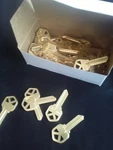 KW1 Brass Key Blanks Box 50 By Jma. Fixed Price $29.95.