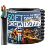 Energeaster 50FT 10/3 Soow Portable Power CABLE-10 Gauge CONDUCTOR-10AWG 600V. Fixed Price $129.98.