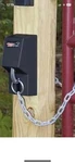 Mighty Mule Automatic Cable Chain Gate Lock W/ 2X Keys 1 Remote L500B Black. Fixed Price $99.99.
