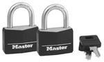Master Covered Padlocks With Key, Outdoor 2 Pack, Keyed Alike, Black. Fixed Price $34.14.