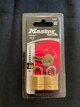 Master 120T Steel Shackle Solid Brass Keyed Body Padlock - Size 3/4 Inch. Fixed Price $6.49.