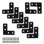 Piutouyar Black Stainless Steel Braces Flat Corner 40MM X. Fixed Price $9.82.