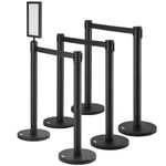 Vevor Crowd Control Stanchions, 6-PACK Barriers, Carbon Steel Baki. Fixed Price $169.81.
