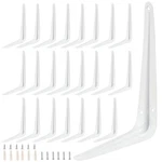 24 Pack 6X8 Inch White Shelf Brackets, Heavy Duty, 144 Screws, Wall Mount. Fixed Price $31.98.
