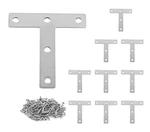 10 Pcs Shape Flat Mending Plates 80X80MM Corner Braces Bracket Silver. Fixed Price $14.49.