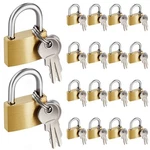 Ahandmaker 18 Pack Keyed Alike Padlocks Solid Brass 1.34IN Small With.... Fixed Price $45.50.