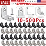 Lot Black Bracket Corner Brace Sets Stainless Steel Home 90 Degree Right Angle. Fixed Price $9.56.