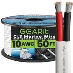 Gearit Gauge Marine Wire, 10/2 Awg (50FT) Grade Feet, White. Fixed Price $115.78.