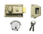 Yale LOCKS-77 Traditional Nightlatch 60MM Backset Nickel Brass Finish Box. Fixed Price $85.95.