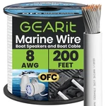 Gearit 8 Gauge Marine Electrical Primary Wire, 200 Feet, Awg. Fixed Price $96.67.