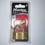 Master 120T Pack Steel Shackle Solid Brass Keyed Body Padlock 3/4 In.. Fixed Price $15.00.