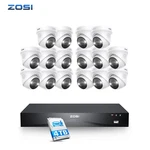 Zosi 4K 16CH Nvr 5MP/8MP Security Ip Camera System Waterproof Ai Detect Audio. Fixed Price $1016.49.