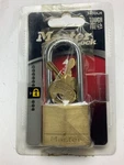 Master 140DLH Padlock, Keyed Different, Long Shackle, Rectangular Brass. Fixed Price $11.95.
