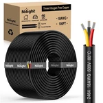 Nilight 100FT Electrical Wire 18 Gauge 3 Conductor Tinned Oxygen Free Copper. Fixed Price $47.99.